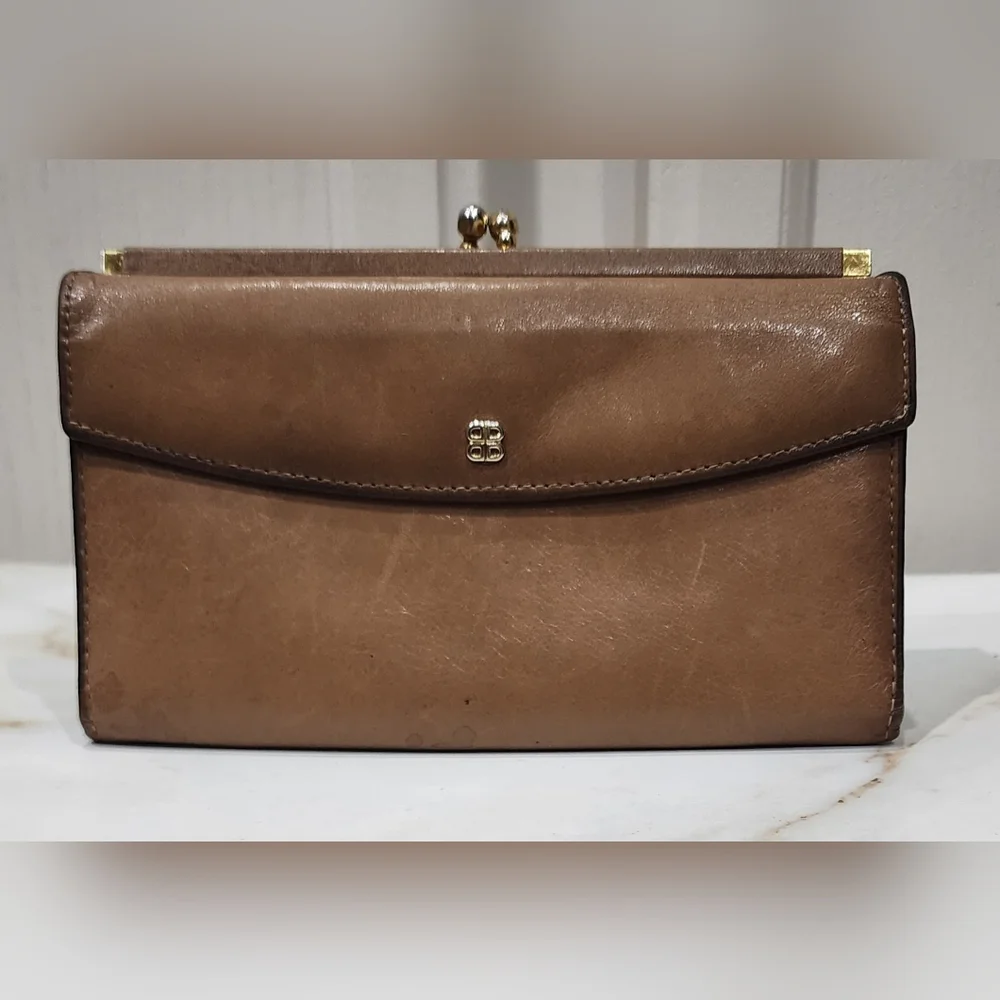 Bosca Vintage Leather French Purse Long Wallet